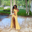 Sexy Yellow Mermaid Spaghetti Straps Maxi Long Bridesmaid Dresses For Wedding Party,WG1839