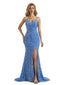 Querida pescoço ouro lantejoulas uma linha barato longo Evening Prom Dresses, Evening Party Prom Dresses, 12350