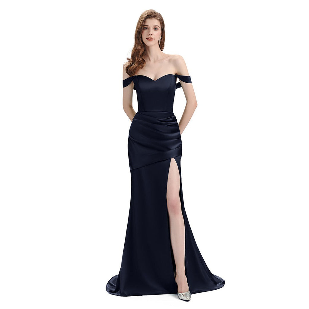 Sexy Mismatched Navy Blue Mermaid Cheap Bridesmaid Dresses Online, WG938