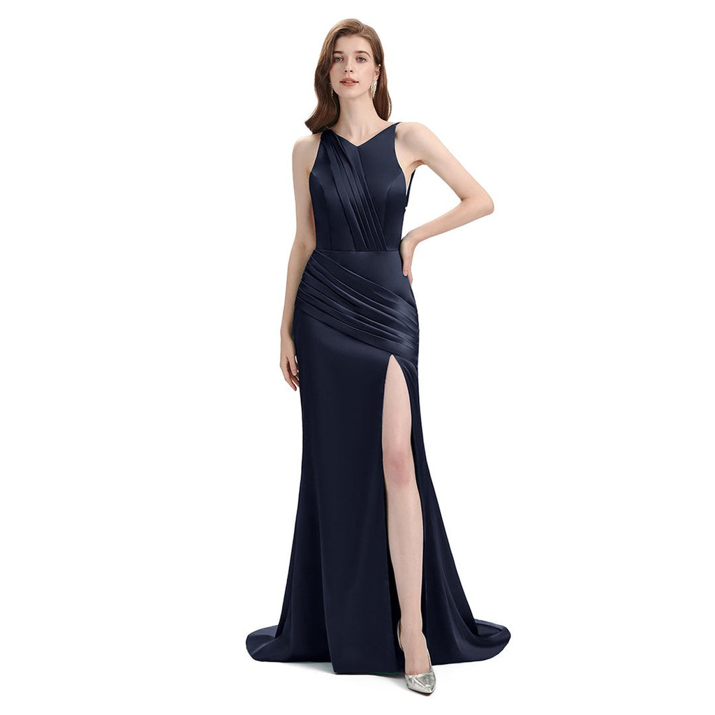 Sexy Mismatched Navy Blue Mermaid Cheap Bridesmaid Dresses Online, WG938