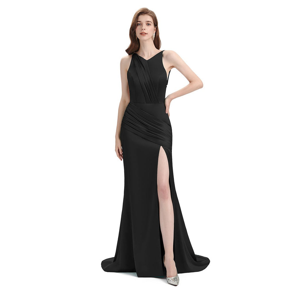 Mismatched Black Mermaid Cheap Bridesmaid Dresses Online, WG932