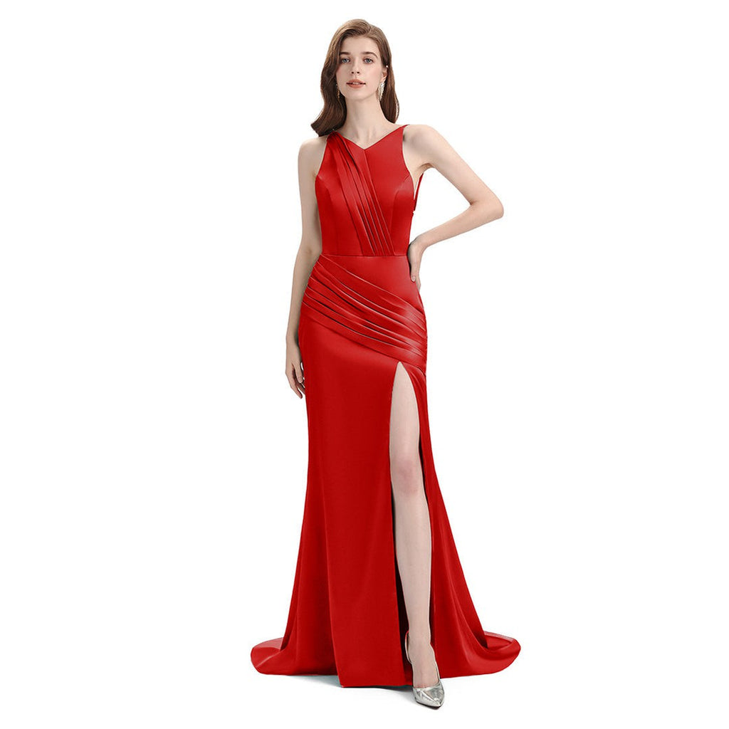 Exclusive Mismatched Red Mermaid Cheap Bridesmaid Dresses Online, WG936