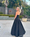 Pretty Black A-line Strapless Maxi Long Party Prom Dresses Ideas,Evening Gowns,13619