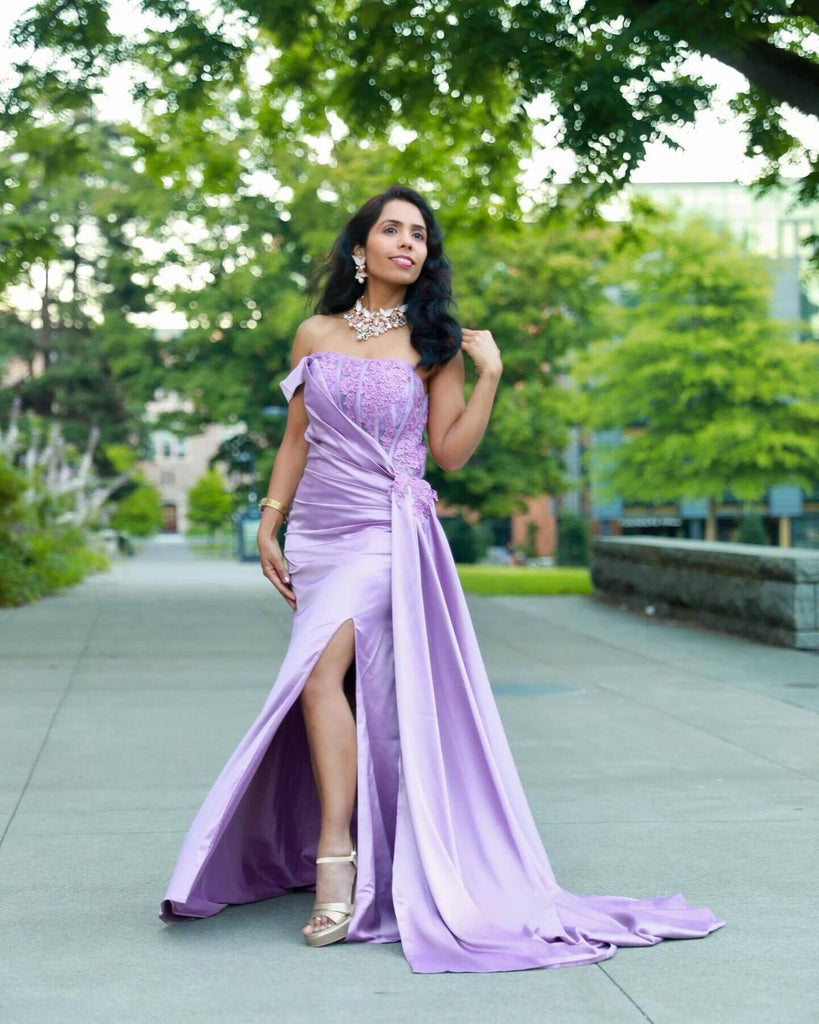 Sexy Purple Mermaid One Shoulder Maxi Long Party Prom Dresses,Evening Gowns,13577