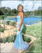 Sexy Mermaid Blue Maxi Long Party Prom Dresses, New Arrival Party Dress,13308