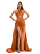 Mismatched Burnt Orange Mermaid Maxi Long Bridesmaid Dresses,Party Dress, WG1882