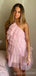 Cute A-line Pink Halter Mini Short Prom Homecoming Dresses,Party Dress,CM1008