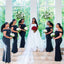 Mismatched Black Mermaid Maxi Long Bridesmaid Dresses For Wedding Party Online,WG1816