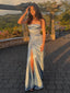 Sexy Mermaid Side Slit Maxi Long Party Prom Dresses Ideas,Evening Gowns,13693