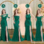 Mismatched Emerald Green Mermaid Cheap Bridesmaid Dresses Online, WG776