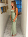 Elegant Green Sheath Strapless Maxi Long Party Prom Dresses,Evening Dress,13539