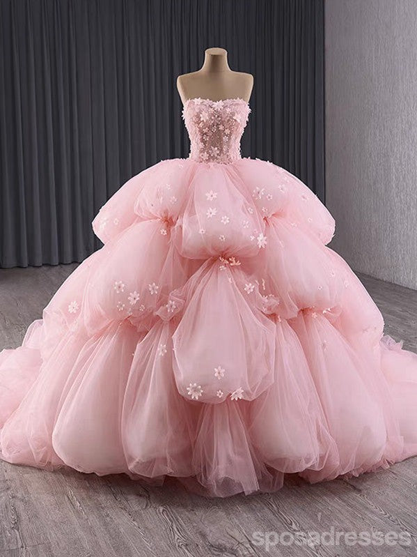 Gorgeous Pink A-line Sweetheart Long Party Prom Dresses Ideas,Evening Gowns,13705