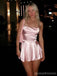 Sexy Pink A-line Spaghetti Straps Mini Short Prom Homecoming Dresses,Party Dress,CM1024