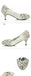 Popular Sparkly Crystal High Heels Pointed Toe White Wedding Bridal Shoes, S011