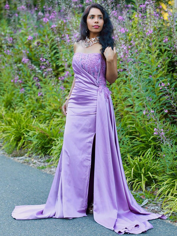 Sexy Purple Mermaid One Shoulder Maxi Long Party Prom Dresses,Evening Gowns,13577