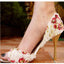 Elegant Flower Lace Women's High Heels Fish Toe Wedding Shoes, S010