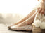 Sweet Princess Lace Pointed Toes Wedding Bridal Shoes With Handmade Flower, S029