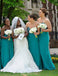 Hunter Green Custom Queridinha Chiffon Long Cheap Bridesmaid Vestidos Online, WG340
