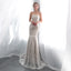 Vestidos de noiva baratos em linha reta com decote em renda da sereia, vestidos de noiva exclusivos, WD572