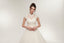 Gola alta A linha laço frisado barato vestidos de casamento on-line, vestidos de noiva baratos, WD569