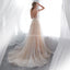 Sexy sem encosto ver através do laço uma linha de vestidos de casamento baratos on-line, vestidos de noiva exclusivos, WD574