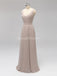 V Neck Back Back Backless Chiffon Long Cheap Bridesmaid Dresses Online, WG594