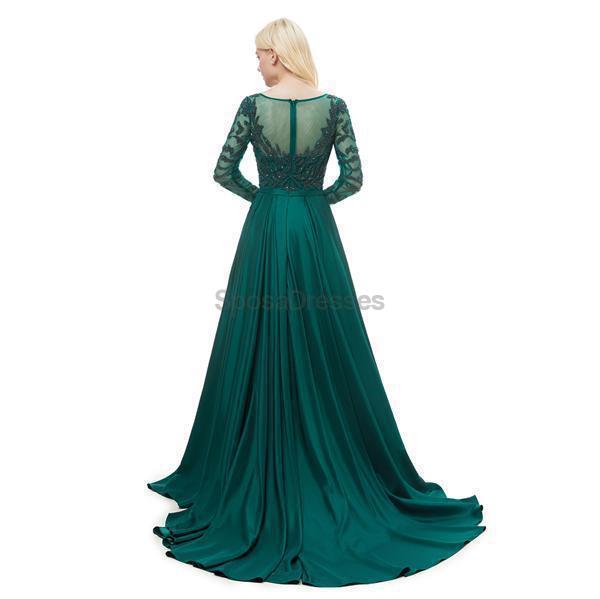 Σμαραγδένια Πράσινα Μακρυμάνικα Μακρυμάνικα Φορέματα Βραδινό Prom, Βραδινά Φορέματα Prom, 12051
