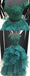 Sexy Zwei Stücke Smaragdgrün Schulterfrei V-Ausschnitt Ballkleid Lange Benutzerdefinierte Abend Prom Kleider, 17414