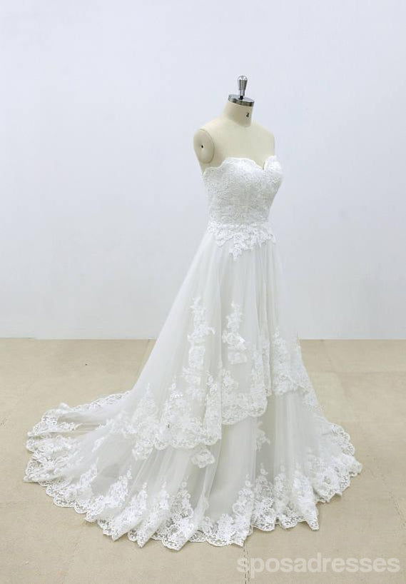 Erschwingliche Sweetheart Lace A-line Unique Wedding Dresses Online, WD392