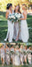 Simple Cheap Chiffon Spaghetti Strap Side Split Long Brautjungfern Kleider für Beach Wedding Party, WG100