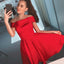 Simple Red Off Shoulder Φτηνά Κοντά Φορέματα Homecoming 2018, CM526