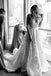Bateau A-ligne dentelle robes de mariée longue pas cher en ligne, robes de mariée pas cher, WD525