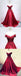 Off Shoulder Dark Red Long Evening Prom Robes, Robes de bal bon marché Custom Party, 18599