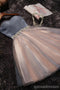 Trägerlosen Perlen Gürtel Zwei Farben Rock Homecoming Prom Kleider, Erschwingliche Kurze Party Prom Süße 16 Kleider, Perfekte Homecoming Cocktailkleider, CM566