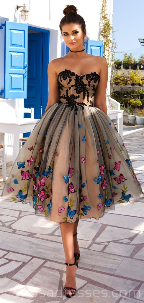 Querida borboleta flor exclusivo Homecoming barato vestidos on-line, barato curto vestidos de baile, CM748