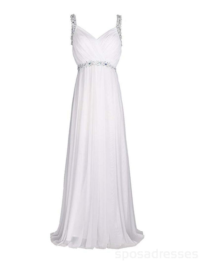 Attache des robes de mariée de plage bon marché perlées les robes de noce de plage en ligne, bon marché, WD467