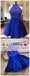 Royal Blue Halter Pas Cher Courtes Robes de retour en ligne, CM530