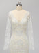 Lange Ärmel rückenfreie Schnürsenkelmeerjungfrauenhochzeitskleider einzigartige preiswerte Online-Brautkleider, WD585