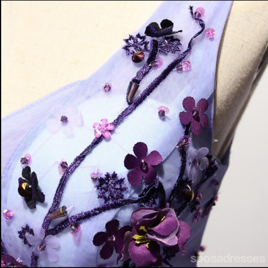 Vv violet avec des perles, robe de bal, robe de cocktail bon marché, cm212