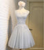 Scoop Neckline Gray Lake Cure Homecoming Prom Dresses, Cheap Cocktail Dresses, CM336
