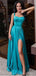 Bretelles Turquoise Fente Latérale Simple Longue Robes De Bal De Soirée, Pas Cher Custom Sweet 16 Robes, 18464