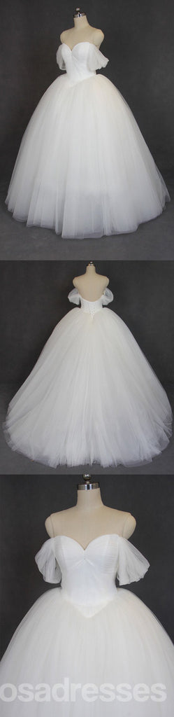Από τον Ώμο Φόρεμα Μπάλα Τούλι νυφικά, Custom Made νυφικά, Φθηνά Νυφικά, WD209