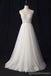 Δείτε Μέσα από V Neck Lace Φτηνές Προσαρμοσμένες Γαμήλιες Νυφικές Φόρεμα A-line, WD290