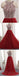 Rouge foncé en Mousseline de soie Halter Perlé Une ligne Longue Personnalisé Soirée, Robes de Bal, 17416