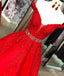 Fora do ombro laço vermelho frisado vestidos de baile, barato personalizado doce 16 vestidos, 18485