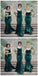 Cap Sleeves Emerald Πράσινο μήκος δαπέδου Γοργόνα Long Bridesmaid Dresses Online, WG549