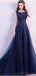 Χάντρες Δαντελλών Ναυτικού Σεσουλών Μακριά Φορέματα Χορού Βραδιού, Φτηνά Γλυκά 16 Φορέματα Συνήθειας, 18525