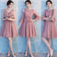 Dusty Pink Chiffon Misapparié Simple Cheap Bridesmaid Dresses Online, WG513