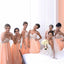 Lindas jovens raparigas Halter Sweet Heart Chiffon Vestidos Longos e baratos de dama de honor para a festa de casamento, WG145