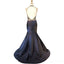 Black Open Back Perlen Mermaid Long Evening Prom Kleider, Günstige Custom Sweet 16 Kleider, 18529